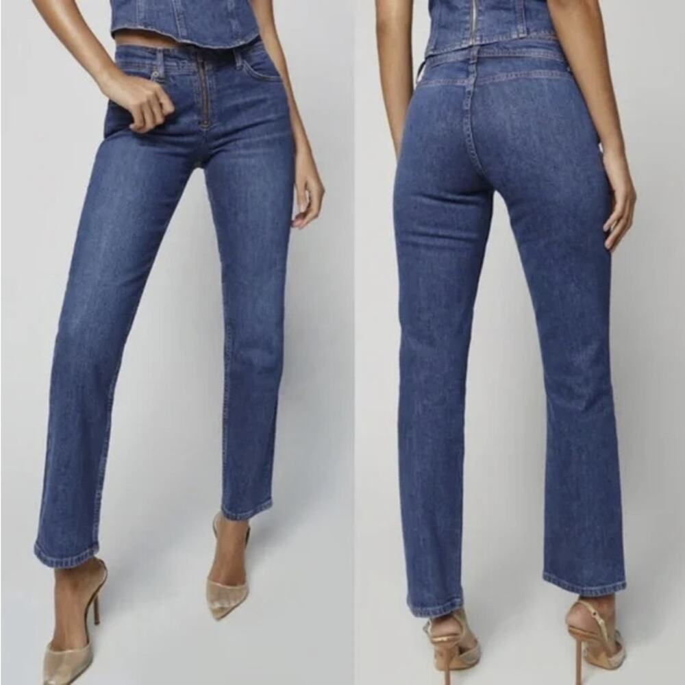 Reformation Womens Julianna Straight Leg Jeans Sz 30 Mid Rise Relaxed Casual